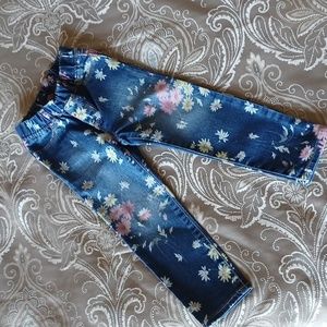 GAP denim, flowers jeans for toddler girl 4T